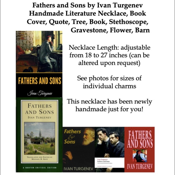 Fathers and Sons by Ivan Turgenev Handmade Russian Literature Necklace, Book - Picture 15 of 16